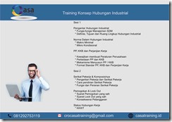 TRAINING KONSEP HUBUNGAN INDUSTRIAL