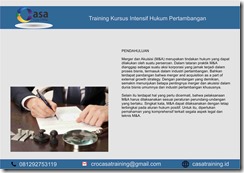 TRAINING KURSUS INTENSIF HUKUM PERTAMBANGAN