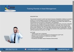 TRAINING PERMITS IN ASSET MANAGEMENT