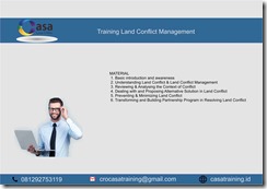 TRAINING LAND CONFLICT MANAGEMENT