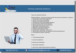 TRAINING LEDERSHIP EXELLENCE