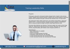 TRAINING LEADERSHIP SKILLS