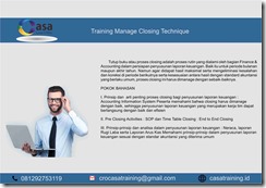 TRAINING MANAGE CLOSING TECHNIQUE