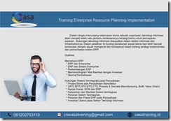 TRAINING ENTERPRISE RESOURCE PLANNING IMPLEMENTATION