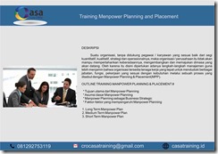 TRAINING MANPOWER PLANNING & PLACEMENT