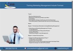 TRAINING MARKETING MANAGEMENT INDUSTRI FARMASI