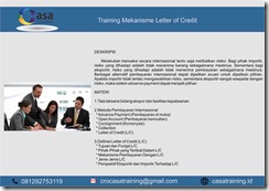 TRAINING MEKANISME LETTER OF CREDIT