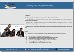 TRAINING AUDIT PENGADAAN BARANG
