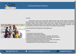 TRAINING MOTIVASI MENJUAL