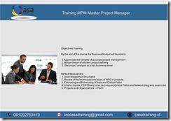 TRAINING MPM MASTER PROJECT MANAGER