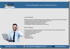 TRAINING NEGOTIATION AND CONFLICT RESOLUTION