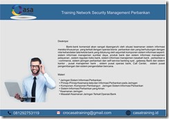 TRAINING NETWORK SECURITY MANAGEMENT PERBANKAN