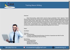 TRAINING NEURO WRITING