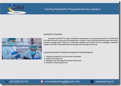 TRAINING PANDEMIC PREPAREDNESS FOR LEADERS