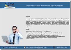 TRAINING PENGGAJIAN , KOMPENSASI DAN REMUNERASI