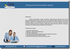 TRAINING PAYROLL ADMINISTRATION SYSTEM