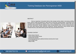 TRAINING DATABASE DAN PEMROGRAMAN WEB