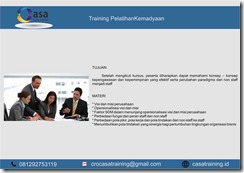TRAINING PELATIHAN KEMADYAAN