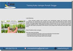 TRAINING KULTUR JARINGAN RUMAH TANGGA