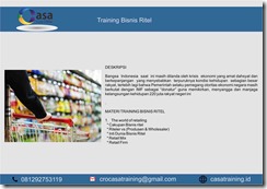 TRAINING BISNIS RITEL