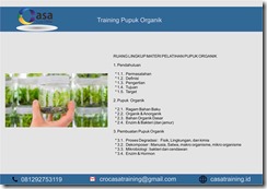 TRAINING PUPUK ORGANIK