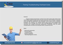 TRAINING TROUBLESHOOTING OVERHEAD CRANE