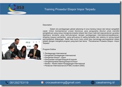 TRAINING PROSEDUR EKSPOR IMPOR TERPADU