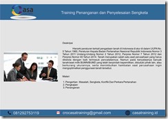 training teknik negosiasi murah TRAINING PENANGANAN DAN PENYELESAIAN SENGKETA