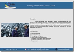 TRAINING PENERAPAN PTK 007 / TKDN