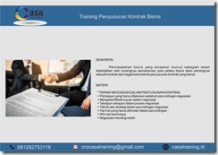 TRAINING PENYUSUNAN KONTRAK BISNIS