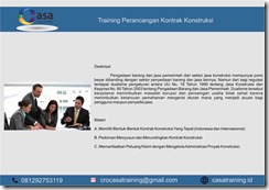 TRAINING PERANCANGAN KONTRAK KONSTRUKSI