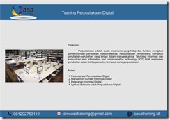 TRAINING PERPUSTAKAAN DIGITAL