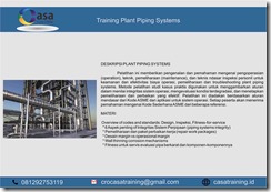 TRAINING PLANT PIPING SYSTEMS