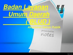 TRAINING ONLINE PENYUSUNAN TARIF DAN REMUNERASI BLU/BLUD