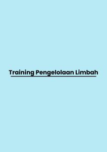 pelatihan Pengelolaan Limbah di jogja