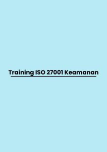 pelatihan ISO 27001 Keamanan di jogja