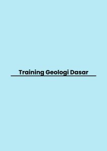 pelatihan Geologi Dasar di jogja