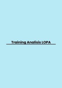 pelatihan Analisis LOPA di bandung