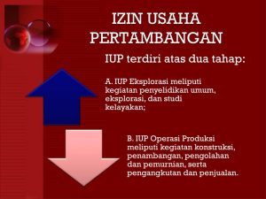 pelatihan PROSEDUR PEMBERIAN IZIN USAHA PERTAMBANGAN IUP OPERASI PRODUKSI di jakarta