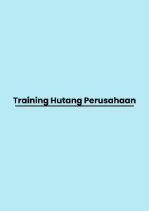 pelatihan Hutang Perusahaan di jogja