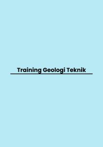 pelatihan Geologi Teknik di jogja