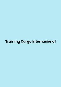 pelatihan Cargo Internasional di jogja
